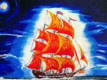 Lade das Bild in den Galerie-Viewer, Stickpackung mit Perlen "unter Segel"