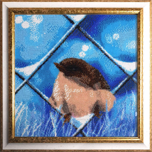 Lade das Bild in den Galerie-Viewer, Stickpackung mit Perlen "Im Winter"