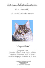 Lade das Bild in den Galerie-Viewer, Stickpackung mit Perlen "Angora-Katze"