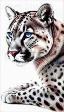 Lade das Bild in den Galerie-Viewer, Stickpackung mit Perlen "Blauäugiger Leopard"
