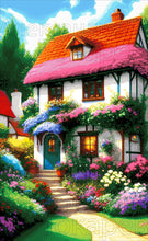Lade das Bild in den Galerie-Viewer, Stickpackung mit Perlen &quot;Blumenhaus&quot;
