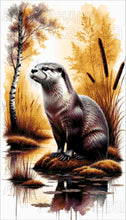 Lade das Bild in den Galerie-Viewer, Stickpackung mit Perlen "Flussotter"
