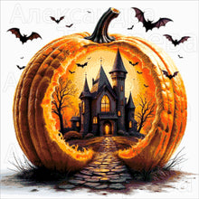 Lade das Bild in den Galerie-Viewer, Stickpackung mit Perlen &quot;Halloween-Schloss&quot;
