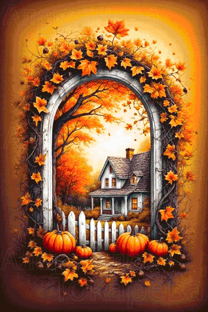 Stickpackung mit Perlen 