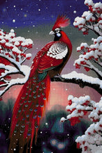 Lade das Bild in den Galerie-Viewer, Stickpackung mit Perlen &quot;roter Pfau&quot;
