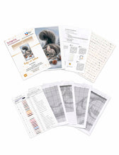 Lade das Bild in den Galerie-Viewer, Stickpackung mit Perlen "Katze im Schnee"
