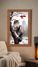 Lade das Bild in den Galerie-Viewer, Stickpackung mit Perlen "Vogelbeeren-Kater"
