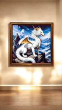 Lade das Bild in den Galerie-Viewer, Stickpackung mit Perlen &quot;Weißer Drache&quot;
