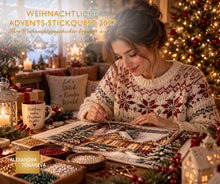 Lade das Bild in den Galerie-Viewer, Stickpackung mit Perlen "Weihnachtlische Advent-Stickquest 2027"
