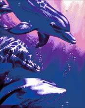 Lade das Bild in den Galerie-Viewer, Stickpackung mit Perlen &quot;Delfin&quot;
