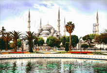 Lade das Bild in den Galerie-Viewer, Stickpackung mit Perlen &quot;Die blaue Moschee&quot;
