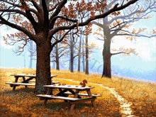 Lade das Bild in den Galerie-Viewer, Stickpackung mit Perlen &quot;Herbst im Park&quot;
