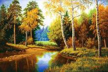 Lade das Bild in den Galerie-Viewer, Stickpackung mit Perlen &quot;Im Sommerwald&quot;
