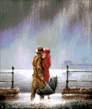 Lade das Bild in den Galerie-Viewer, Stickpackung mit Perlen &quot;Kuss im Regen&quot;
