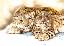 Lade das Bild in den Galerie-Viewer, Stickpackung mit Perlen &quot;Leoparden&quot;
