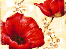 Lade das Bild in den Galerie-Viewer, Stickpackung mit Perlen &quot;Mohnblume und Kirsche&quot;

