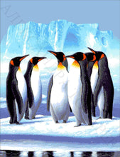 Lade das Bild in den Galerie-Viewer, Stickpackung mit Perlen &quot;Pinguine&quot;
