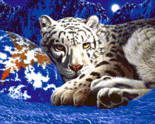 Lade das Bild in den Galerie-Viewer, Stickpackung mit Perlen &quot;Stellar Leopard&quot;
