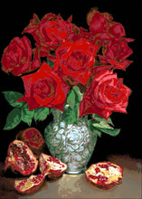 Lade das Bild in den Galerie-Viewer, Stickpackung mit Perlen &quot;Vase mit Rosen&quot;
