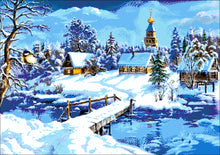 Lade das Bild in den Galerie-Viewer, Stickpackung mit Perlen &quot;Wintermärchen&quot;
