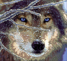 Lade das Bild in den Galerie-Viewer, Stickpackung mit Perlen &quot;Wolf&quot;
