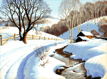 Lade das Bild in den Galerie-Viewer, Stickpackung mit Perlen &quot;an einem Wintermorgen&quot;
