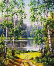 Lade das Bild in den Galerie-Viewer, Stickpackung mit Perlen &quot;Birken&quot;
