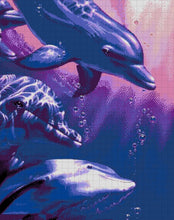 Lade das Bild in den Galerie-Viewer, Stickpackung mit Perlen &quot;Delfin&quot;
