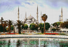 Lade das Bild in den Galerie-Viewer, Stickpackung mit Perlen &quot;Die blaue Moschee&quot;
