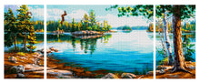 Lade das Bild in den Galerie-Viewer, Stickpackung mit Perlen &quot;Die Wilde Natur Alaskas&quot; (Triptychon)
