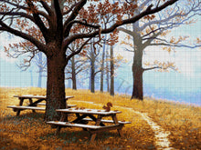 Lade das Bild in den Galerie-Viewer, Stickpackung mit Perlen &quot;Herbst im Park&quot;
