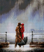Lade das Bild in den Galerie-Viewer, Stickpackung mit Perlen &quot;Kuss im Regen&quot;
