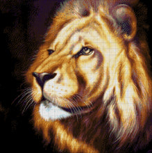 Lade das Bild in den Galerie-Viewer, Stickpackung mit Perlen &quot;Löwe Aslan&quot;
