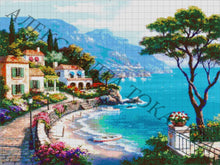 Lade das Bild in den Galerie-Viewer, Stickpackung mit Perlen &quot;Spaziergang am Meer&quot;
