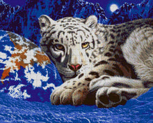 Lade das Bild in den Galerie-Viewer, Stickpackung mit Perlen &quot;Stellar Leopard&quot;
