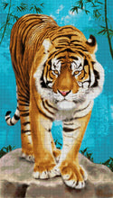 Lade das Bild in den Galerie-Viewer, Stickpackung mit Perlen &quot;Tiger Spaziergang&quot;

