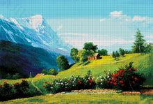 Lade das Bild in den Galerie-Viewer, Stickpackung mit Perlen &quot;Alpenlandschaft&quot;
