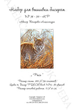 Lade das Bild in den Galerie-Viewer, Stickpackung mit Perlen &quot;Luchs&quot;
