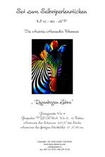 Lade das Bild in den Galerie-Viewer, Stickpackung mit Perlen &quot;Regenbogen Zebra&quot;
