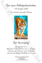 Lade das Bild in den Galerie-Viewer, Stickpackung mit Perlen &quot;Tiger Spaziergang&quot;
