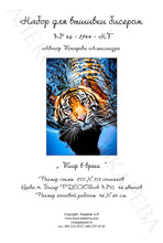 Lade das Bild in den Galerie-Viewer, Stickpackung mit Perlen &quot;Tiger im Fluss&quot;
