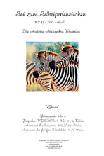 Lade das Bild in den Galerie-Viewer, Stickpackung mit Perlen &quot;Zebra&quot;
