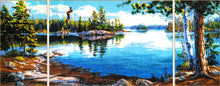 Lade das Bild in den Galerie-Viewer, Stickpackung mit Perlen &quot;Die Wilde Natur Alaskas&quot; (Triptychon)
