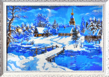Lade das Bild in den Galerie-Viewer, Stickpackung mit Perlen &quot;Wintermärchen&quot;
