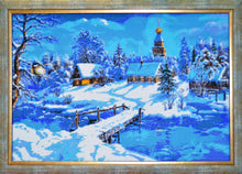 Lade das Bild in den Galerie-Viewer, Stickpackung mit Perlen &quot;Wintermärchen&quot;
